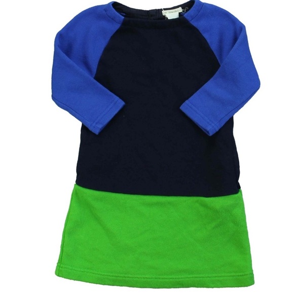 Adorable color block long sleeve dress crewcuts 7 - Picture 1 of 4